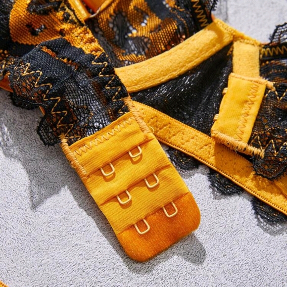 2pcs Women Halloween Lace Print Sexy Lingerie Set Clothes - Picture 4 of 7